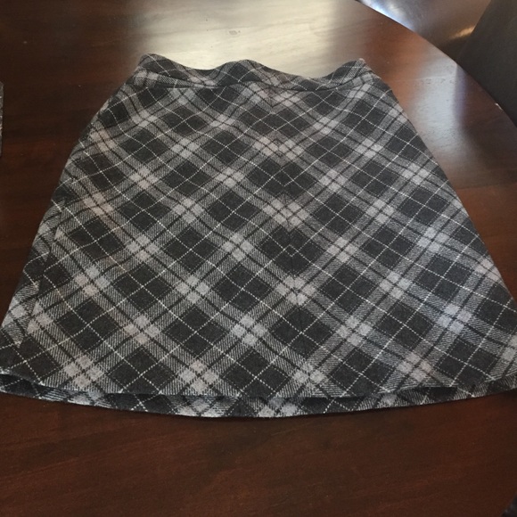Vintage wool checkered mini skirt