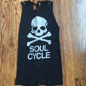 Soulcycle braided tank with accent stars like new