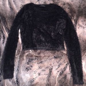 BRANDY MELVILLE furry cropped sweater🦄