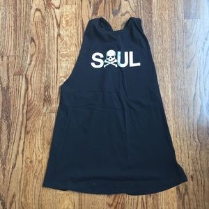 Soulcycle black braided tee like new