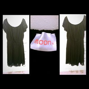 Off the shoulder black dress