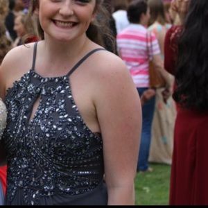 Dark grey prom dress
