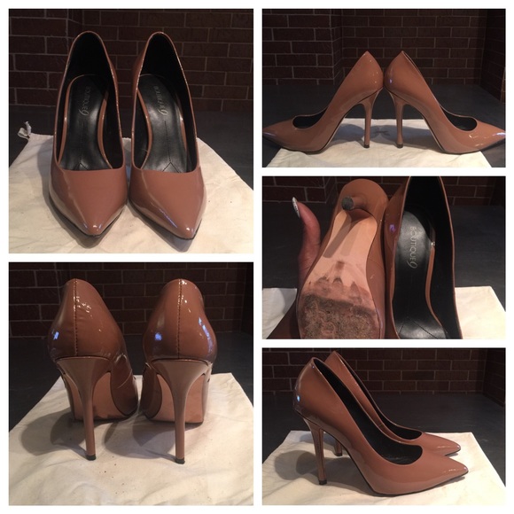 Boutique 9 nude patent leather pumps