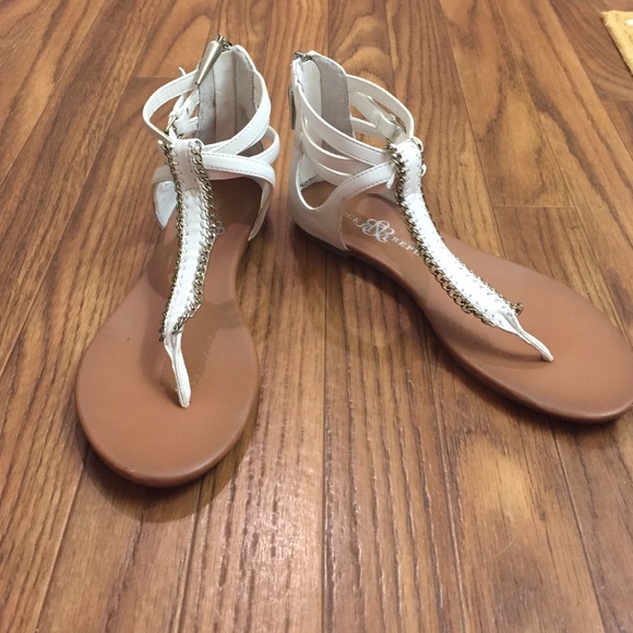 Women's white Roman sandals