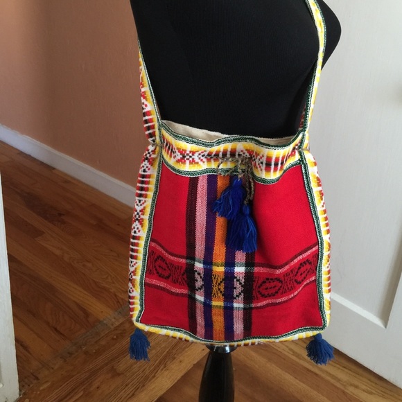 A colorful shoulder bag