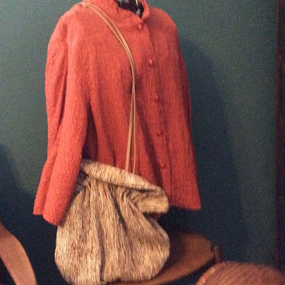 Daffodil raw silk shoulder bag