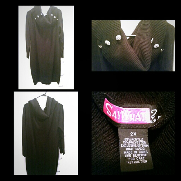 Black sweater dress