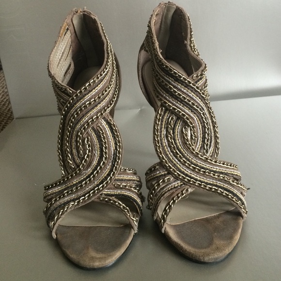 Steven by Steve Madden Veleri Taupe Suede heels - Picture 2 of 4