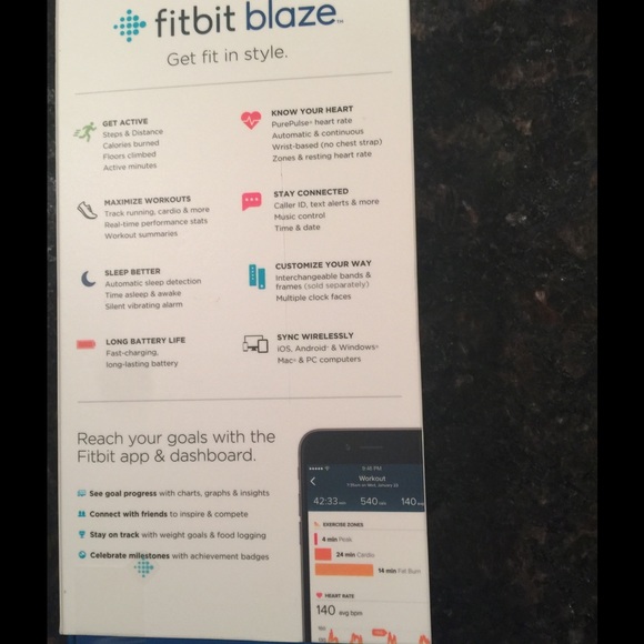 FItbit Blaze Smart Fitness Watch Gunmetal main image 4