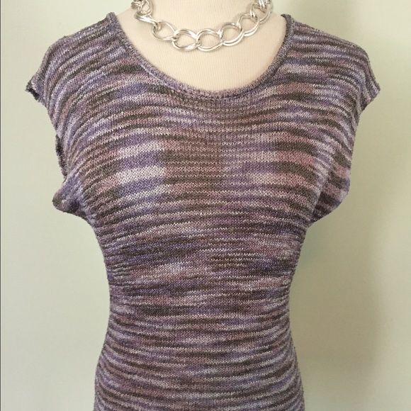 SOLD ✅ Fern Wayne Lavender Cotton Knit Sweater - Picture 2 of 4