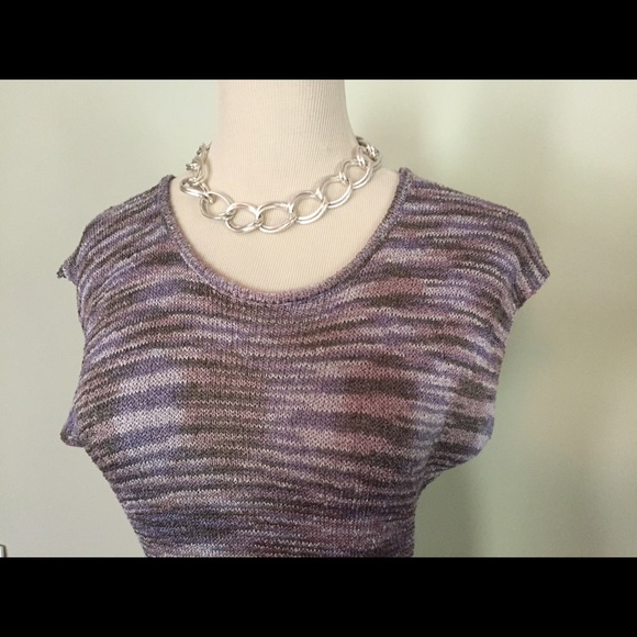 SOLD ✅ Fern Wayne Lavender Cotton Knit Sweater - Picture 3 of 4