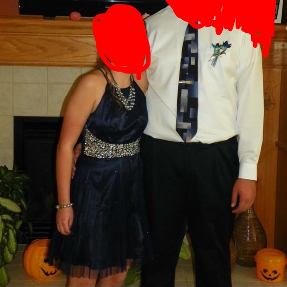 Dark blue homecoming dress - Picture 3 of 3