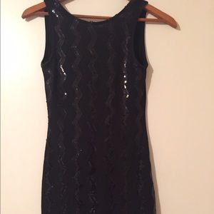Black Dress with Sequins in front