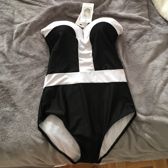 Cideary one piece strapless bathing suit