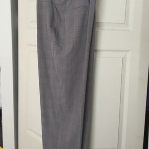 Gray pinstriped dress pants