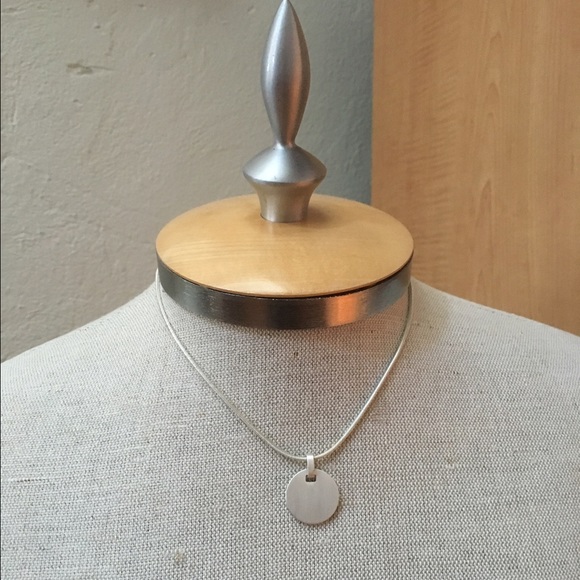 Brushed Silver Necklace