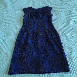 Blue and black print Calvin Klein Sheath