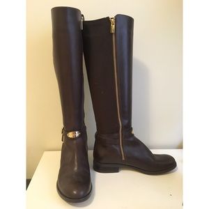 Michael Kors Arley Brown Riding Boots 8M