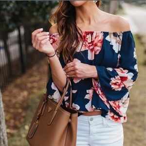Off the shoulder women's blouse