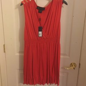 Wrap dress, blood orange