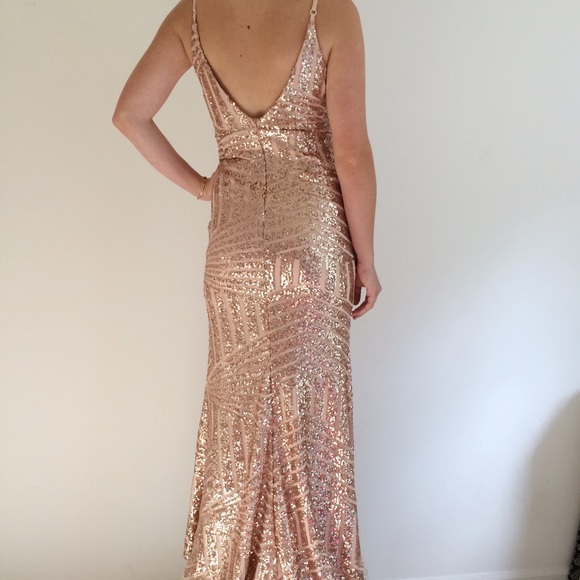 NWT ROSE GOLD GOWN - Picture 3 of 4