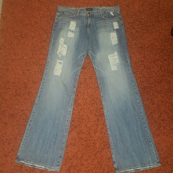 Deconstructed Bootcut Jeans