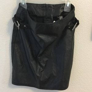 H&M black leather skirt brand new never worn