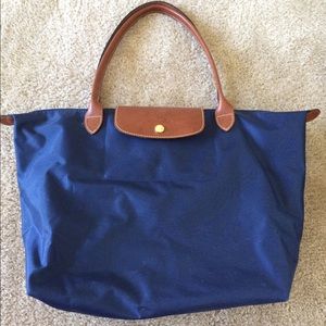 Navy Blue Long Champ bag