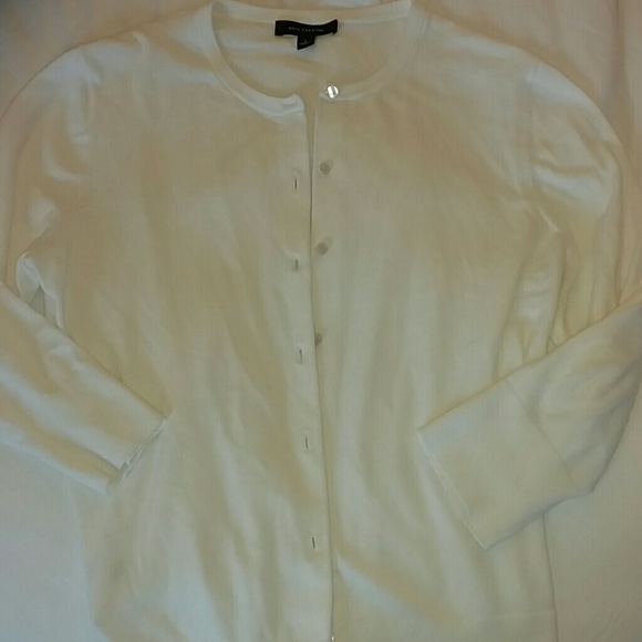 White 3/4 length cardigan