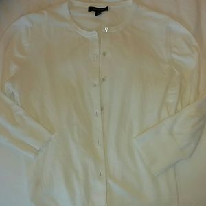White 3/4 length cardigan