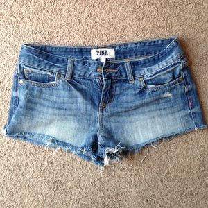 VS Pink denim shorts