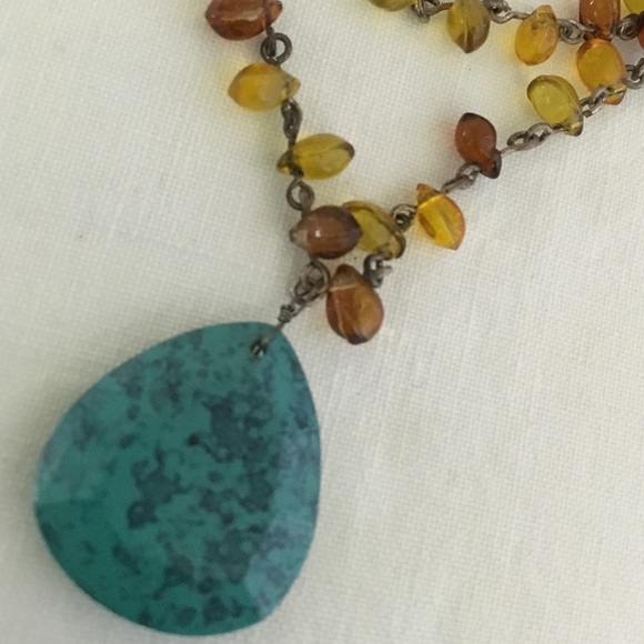 🦄Host Pick🦄 Fabric, Bead, and Stone Necklace - Picture 3 of 3