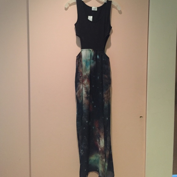 Galaxy cut out maxi dress NWT