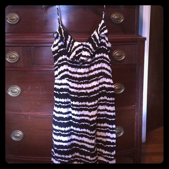 Flowy stripe sun dress.