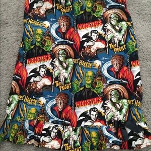 Paperdoll Production monster print mermaid skirt