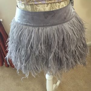 Bebe feather skirt