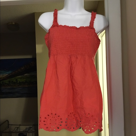 👶 Motherhood Eyelet Coral Maternity Top 👶