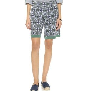Tory Burch - Gray and Blue Patterned Merin Shorts