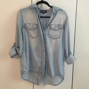 Light denim button down