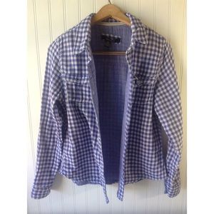 Blue Plaid Button Up