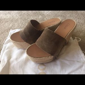 Chloe Espardrille Wedge Sandals, almost new