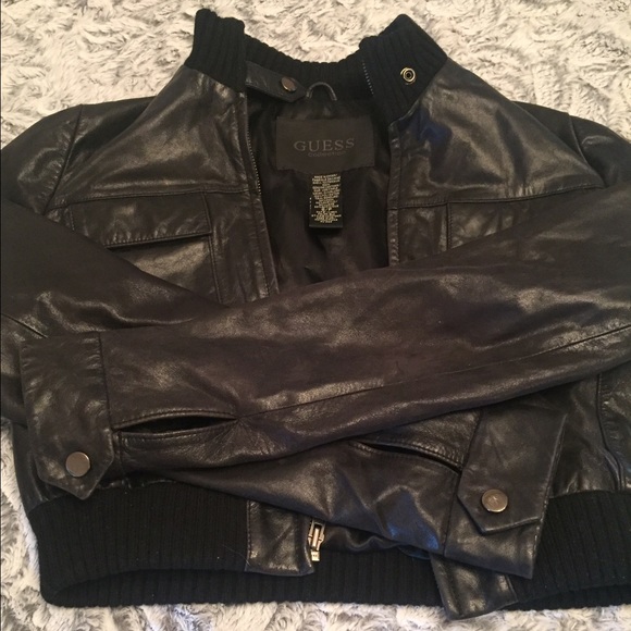🎉HP🎉GUESS Collection 100% Leather Jacket - Picture 2 of 4