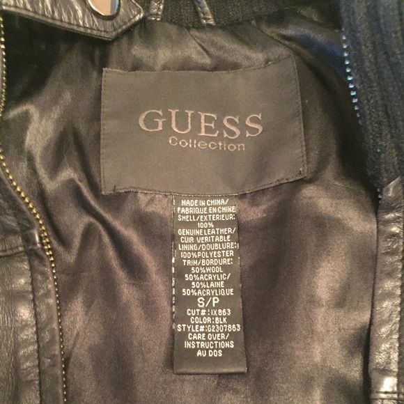 🎉HP🎉GUESS Collection 100% Leather Jacket - Picture 4 of 4