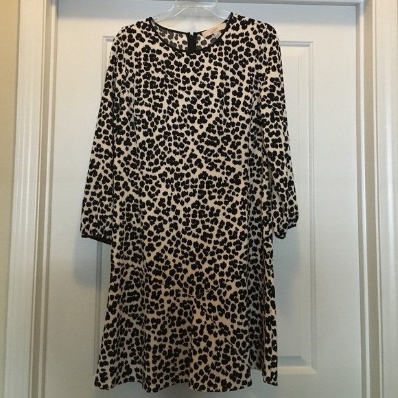 Loft Dress - black and white animal print