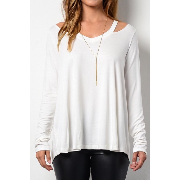 >>LAST<< Just For You Cold Shoulder Olive Top - Picture 3 of 4