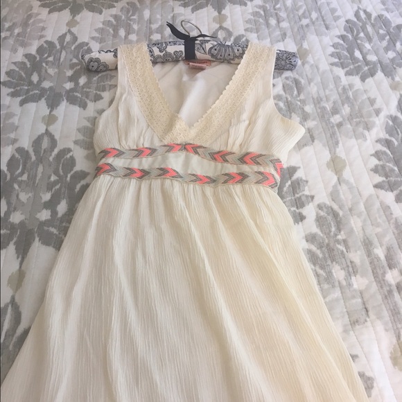 Cream and lace maxi dress