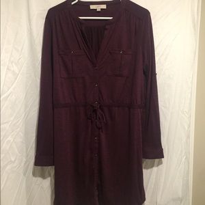 Deep purple sweater dress