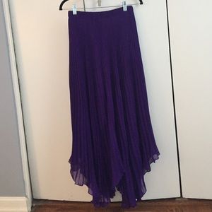 Long flowy pleated skirt