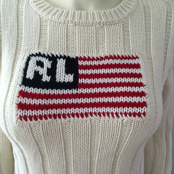 Vintage Ralph Lauren Flag Sweater - Picture 2 of 2