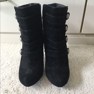 Black Short Booty Heels